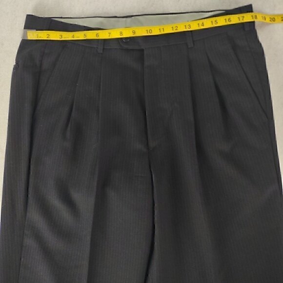 Gianfranco Ruffini Wool 2 Pc Blue Pinstriped Suit Size 36R pants, 44R Jacket - Picture 6 of 12